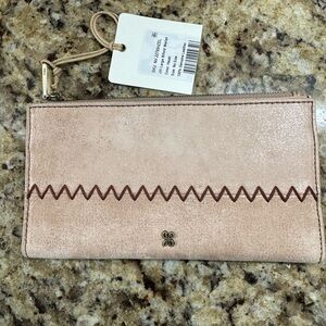 HOBO Jill large slim Bifold Leather Wallet NWT